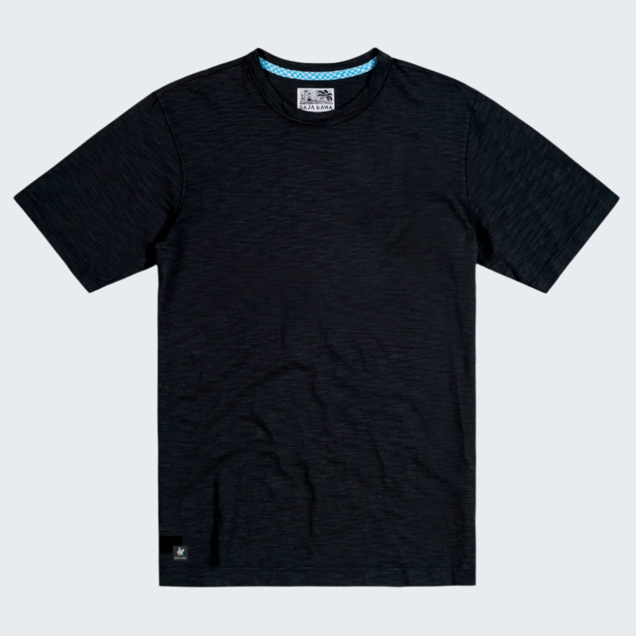 Solid Black Slub Pima Tee