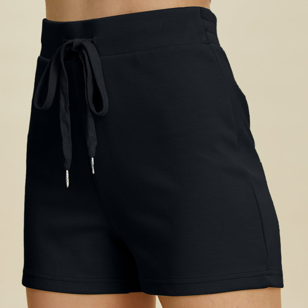 Full Size Air Scuba Drawstring High Waist Shorts