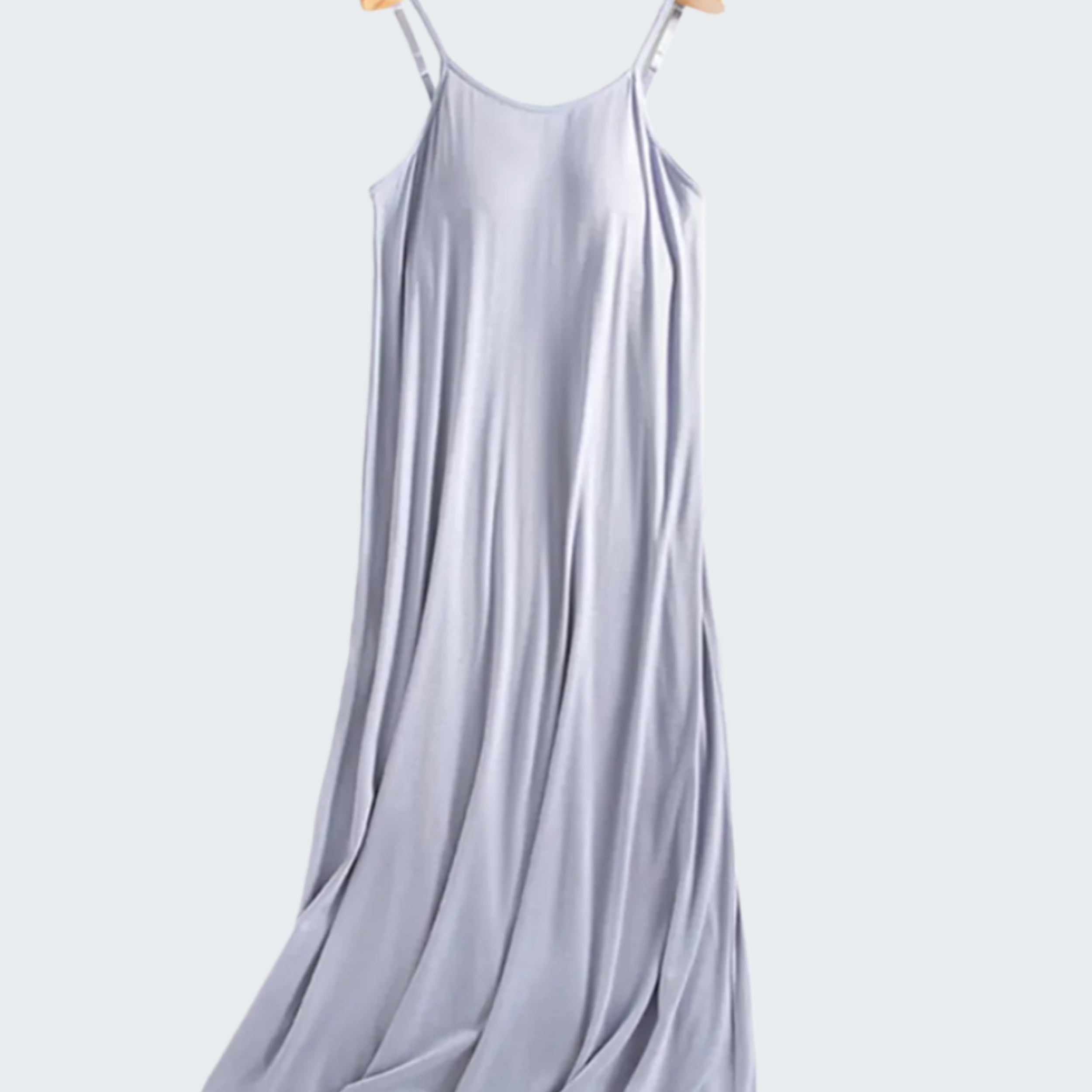 Scoop Neck Midi Cami Dress with Bra