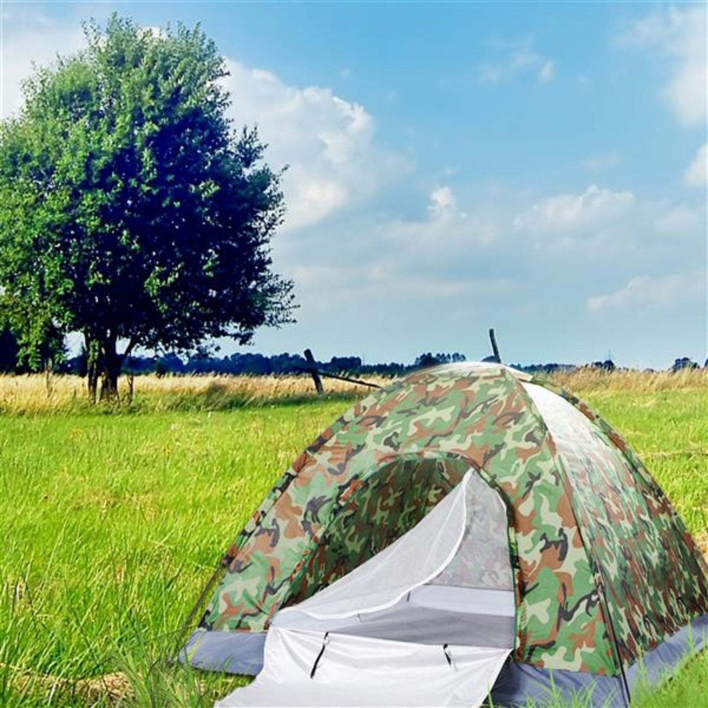 Camping Dome Camouflage Tent for up to Four