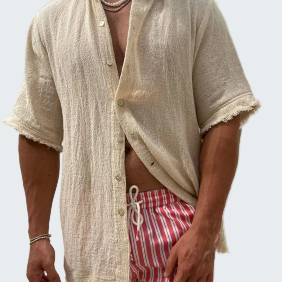 Plus Size Raw Hem Button Down Collared Neck Shirt
