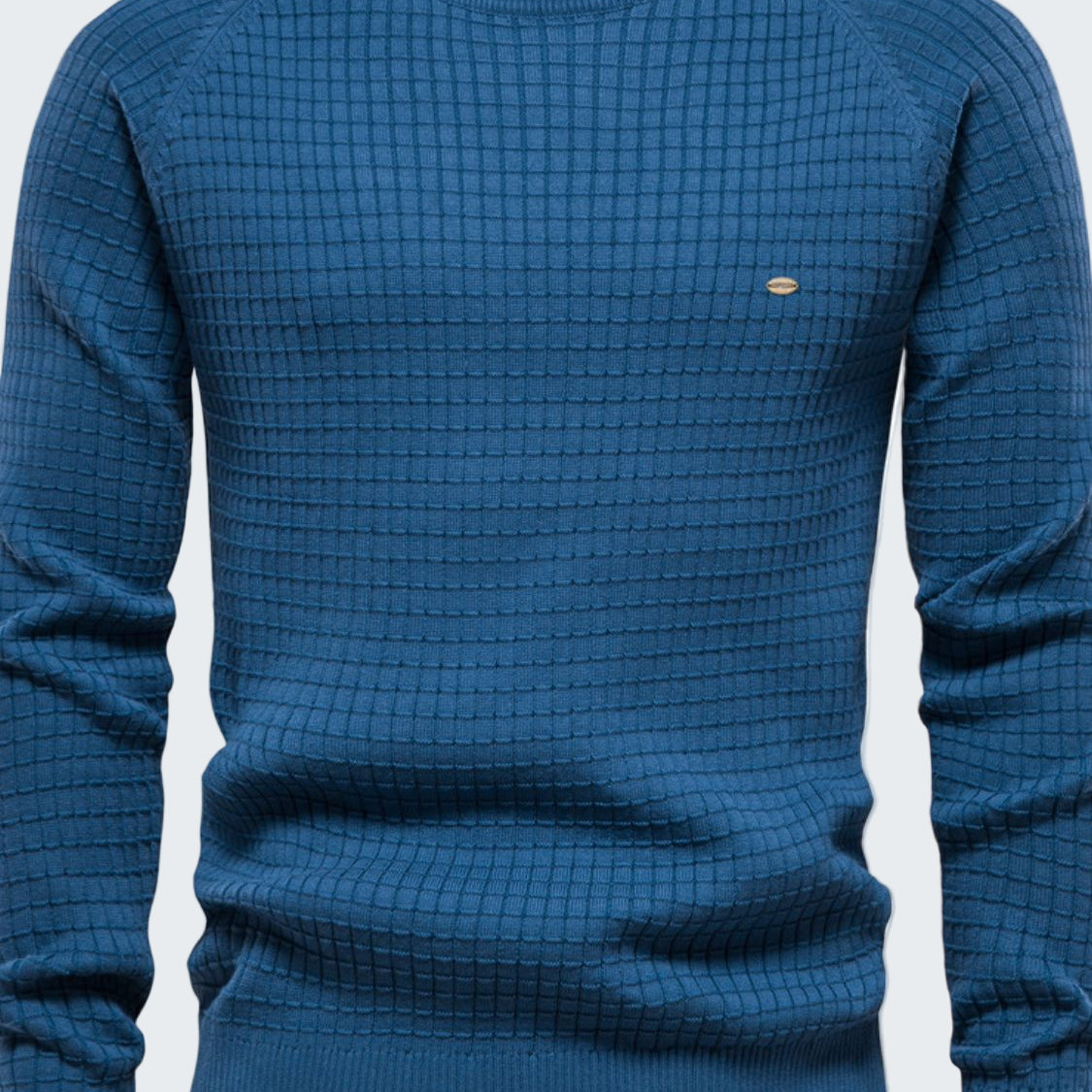 Texture Round Neck Long Sleeve Sweater