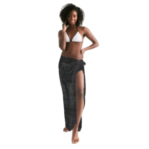 Distressed Black Sheer Sarong