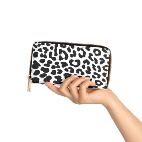 Black and White Leopard Wallet