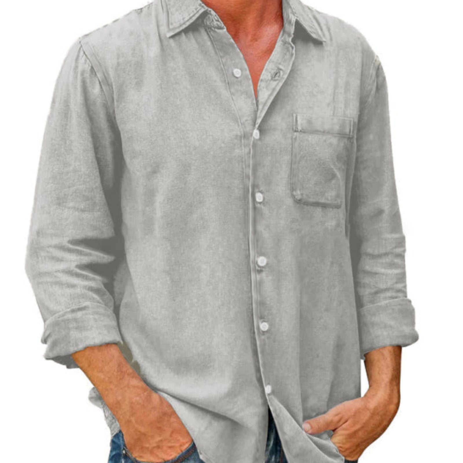 blue long sleeve shirt