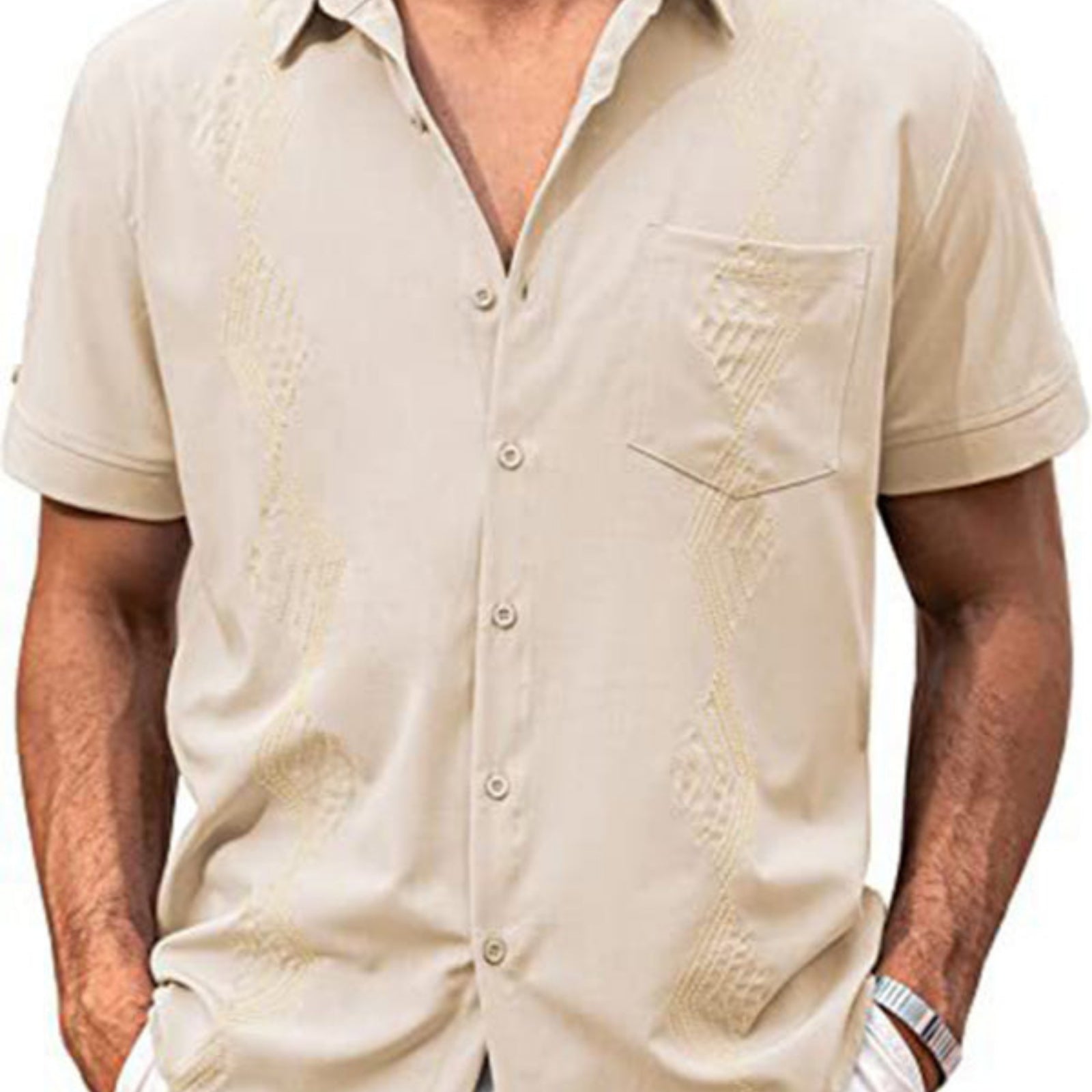 tan shirt
