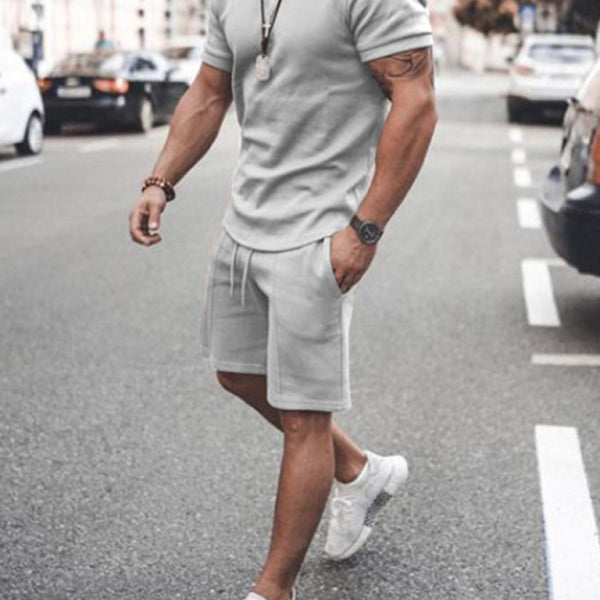 Short Sleeve Shirt and Shorts Two-Piece Set