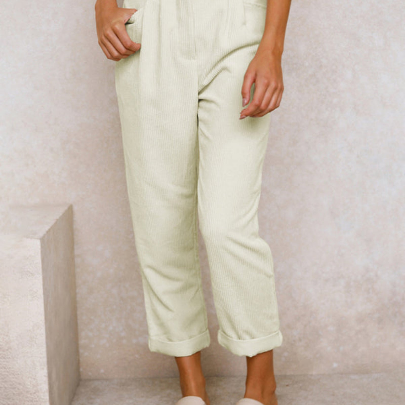 green pants