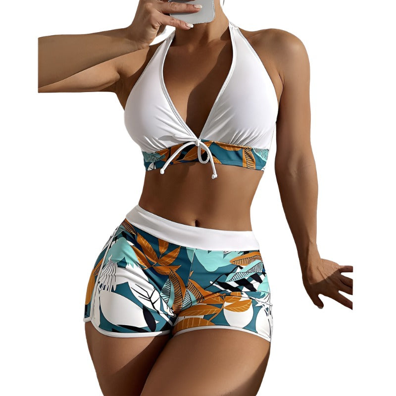 Split High Waist Boxer Bikini