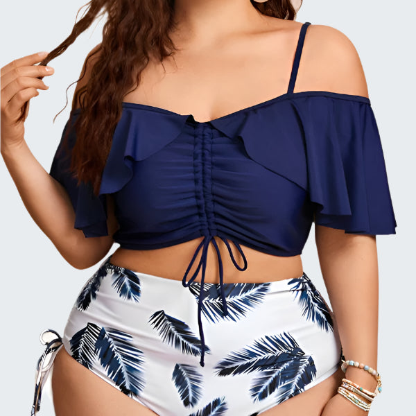 Drawstring Ruffle Bikini