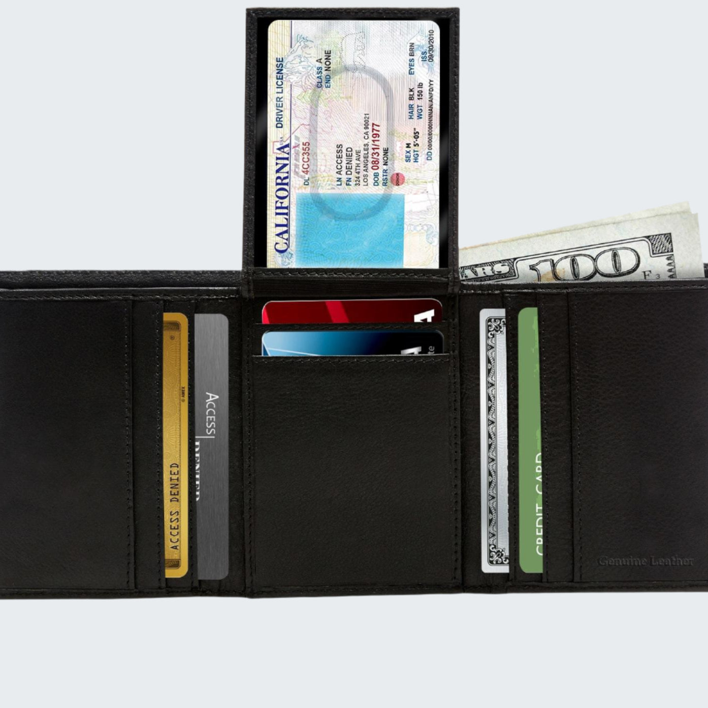 Trifold Wallet With Flip-Up ID
