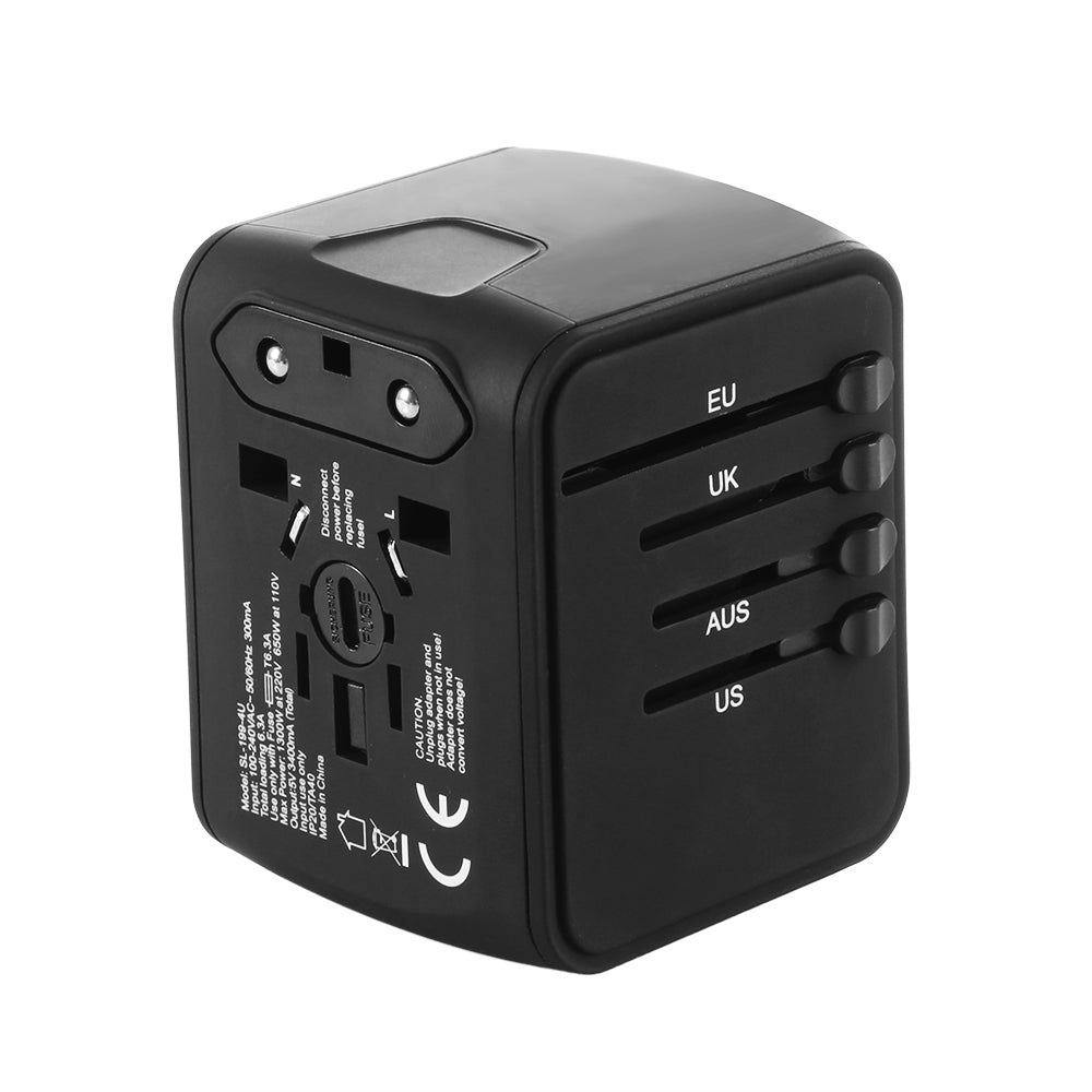 4 USB Ports Universal Travel Adapter All-In-One - Sun of the Beach Boutique