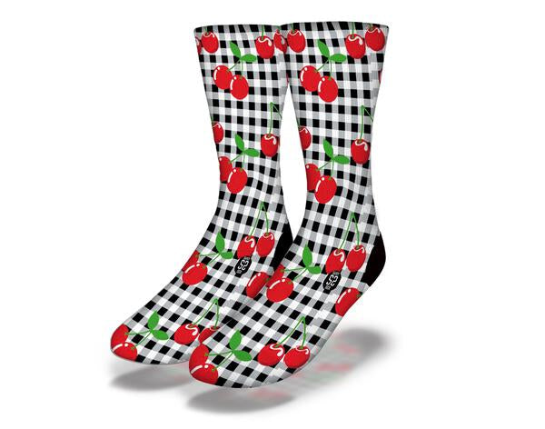 Vintage Cherry Picnic Socks