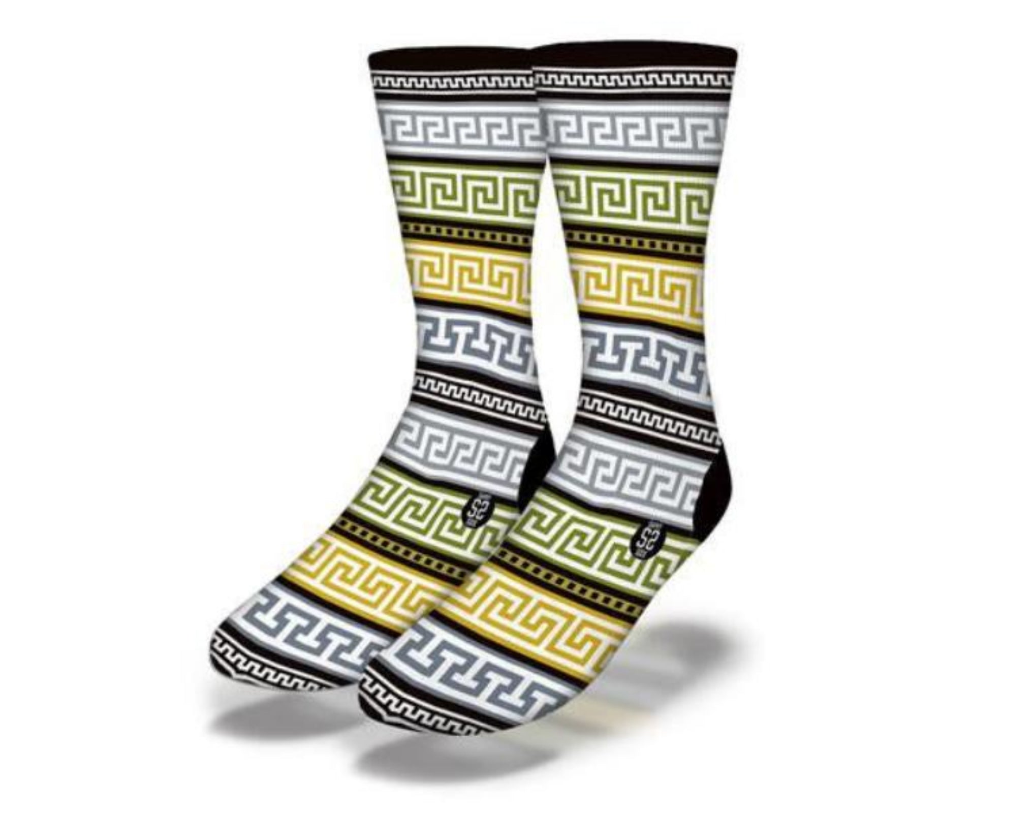 Greek Key Pattern Socks