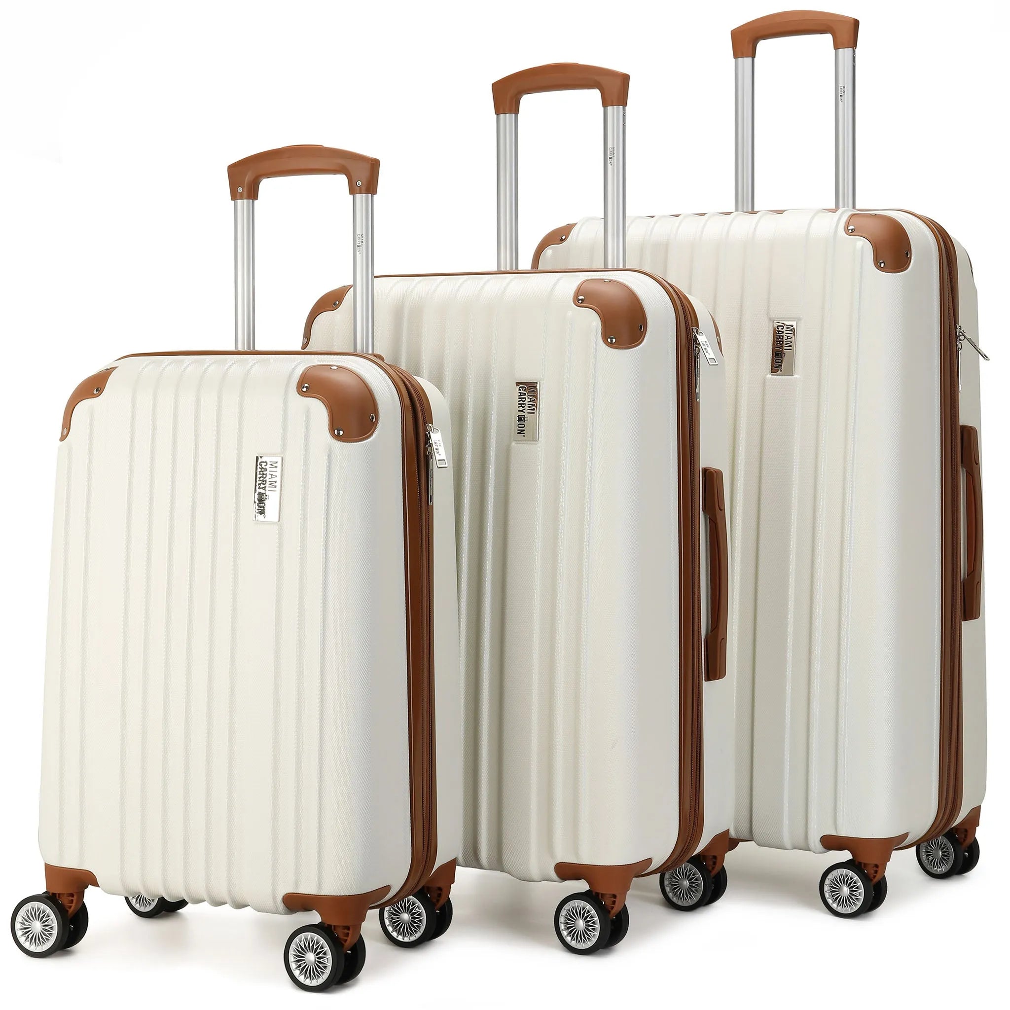 Collins Three Piece Expandable Retro Luggage Set