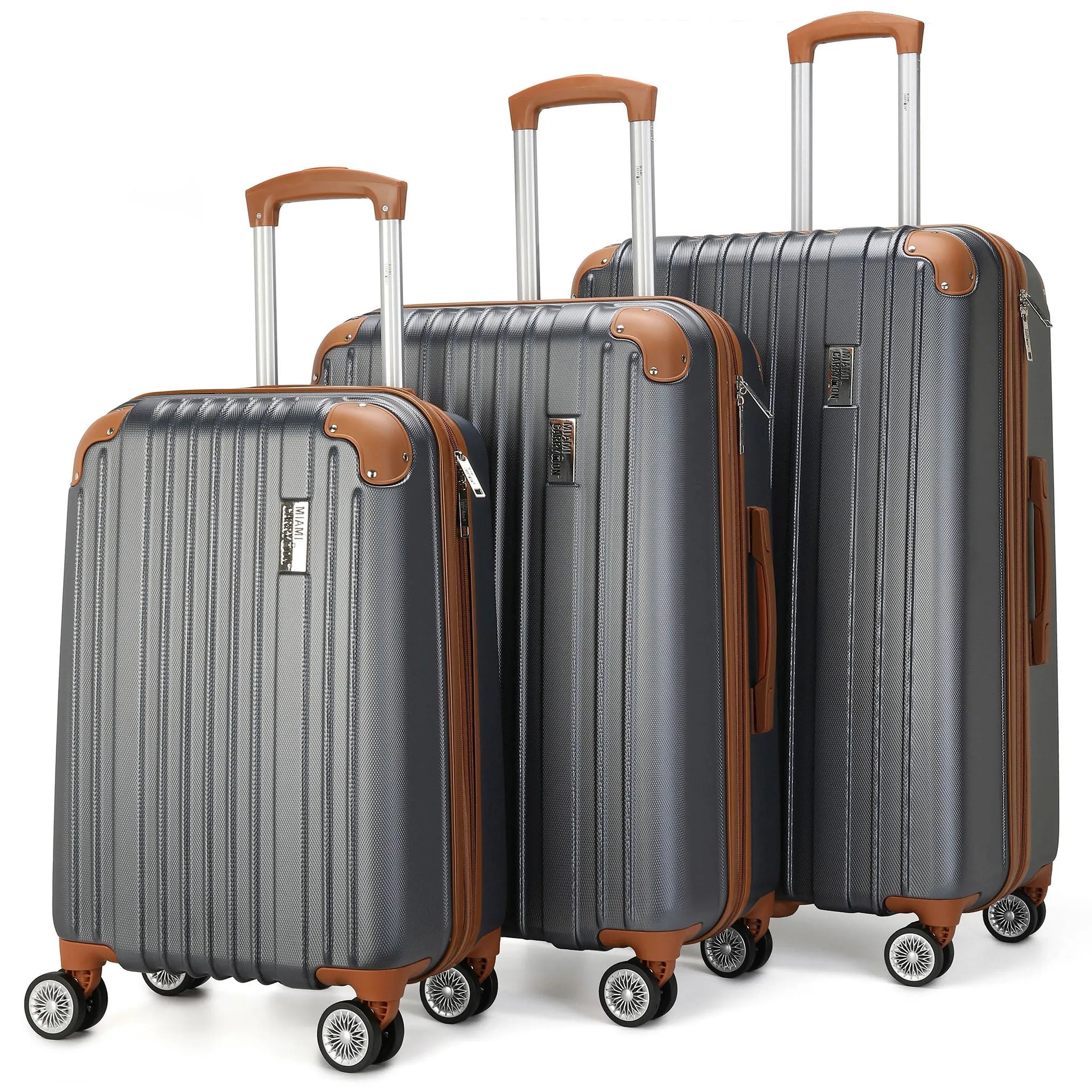 Collins Three Piece Expandable Retro Luggage Set
