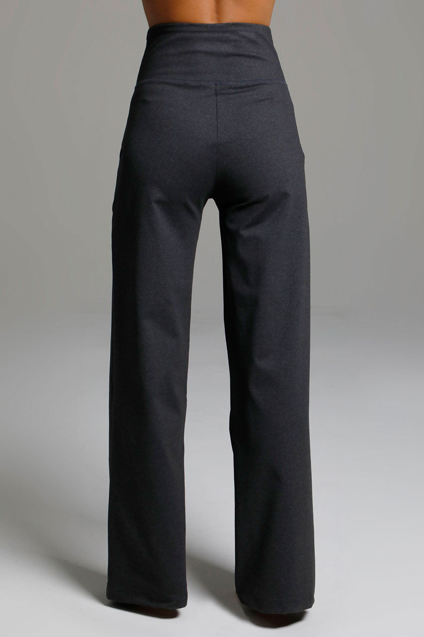 Black pants on a plain background