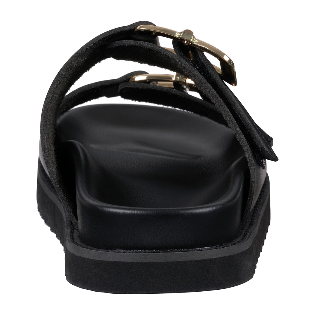 GC Shoes Women's Juno Black Slide Footbed Sandals