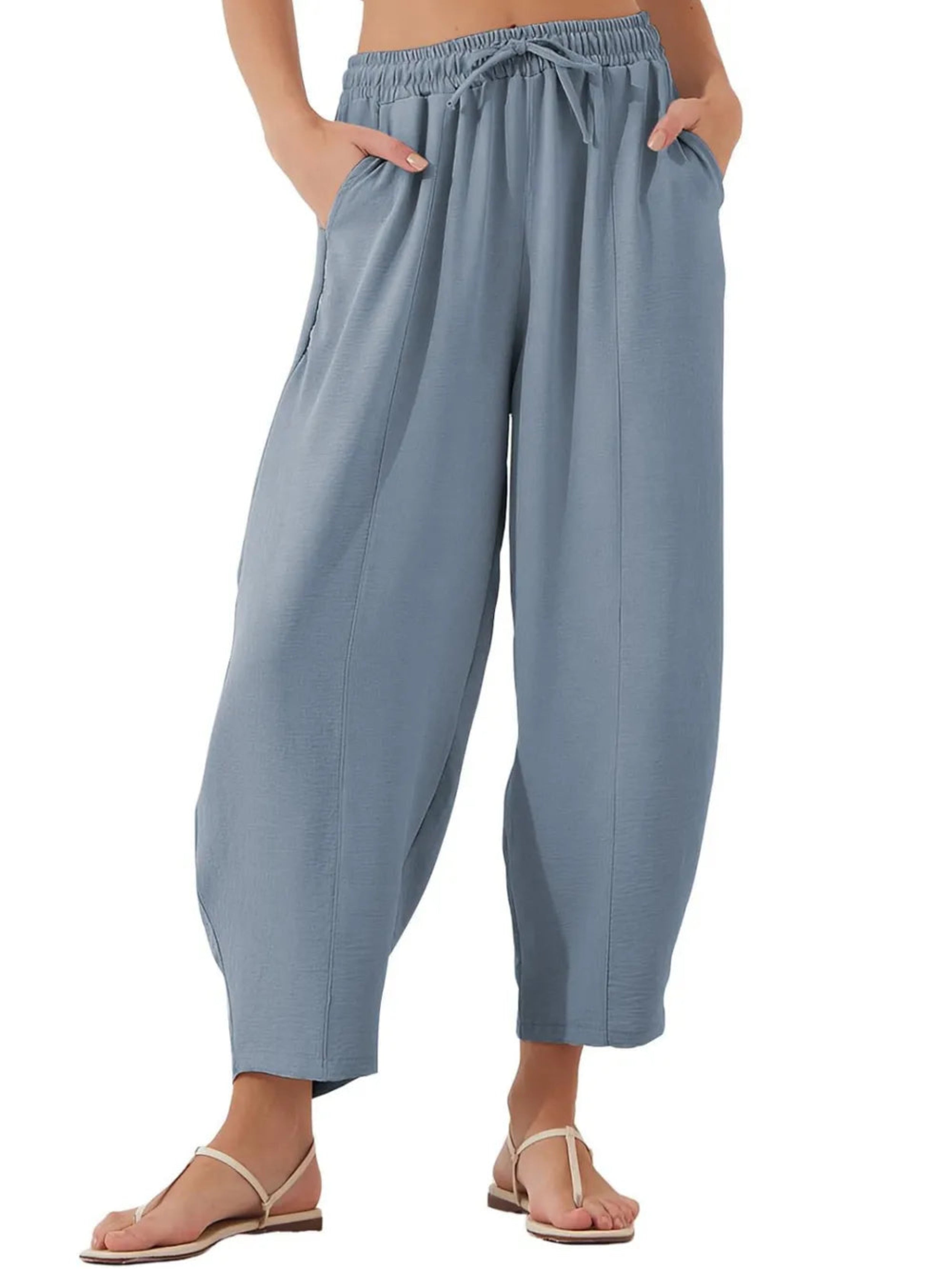 Full Size Drawstring Cropped Jogger Pants