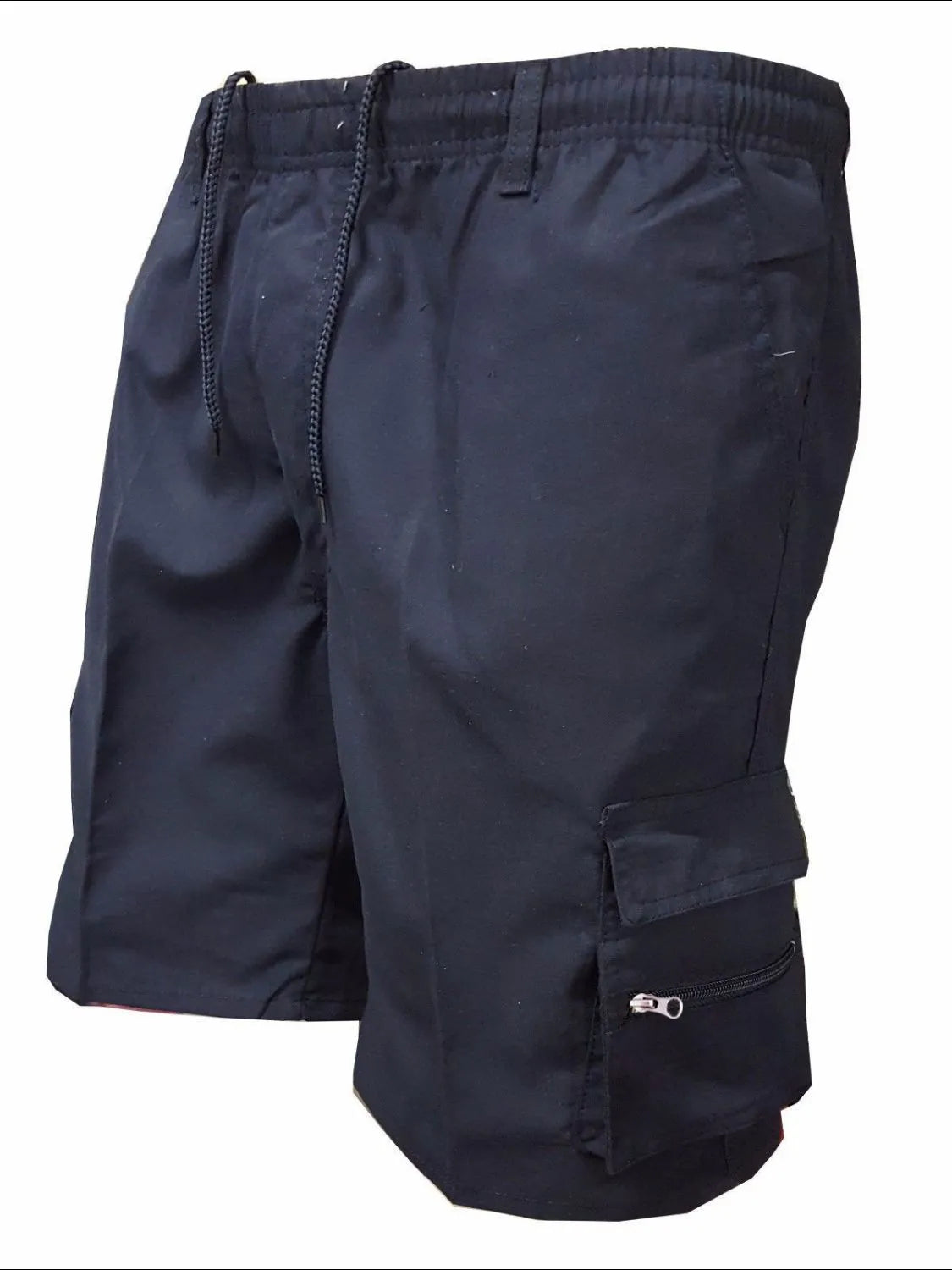Men's Plus Size Drawstring Shorts with Cargo Pockets