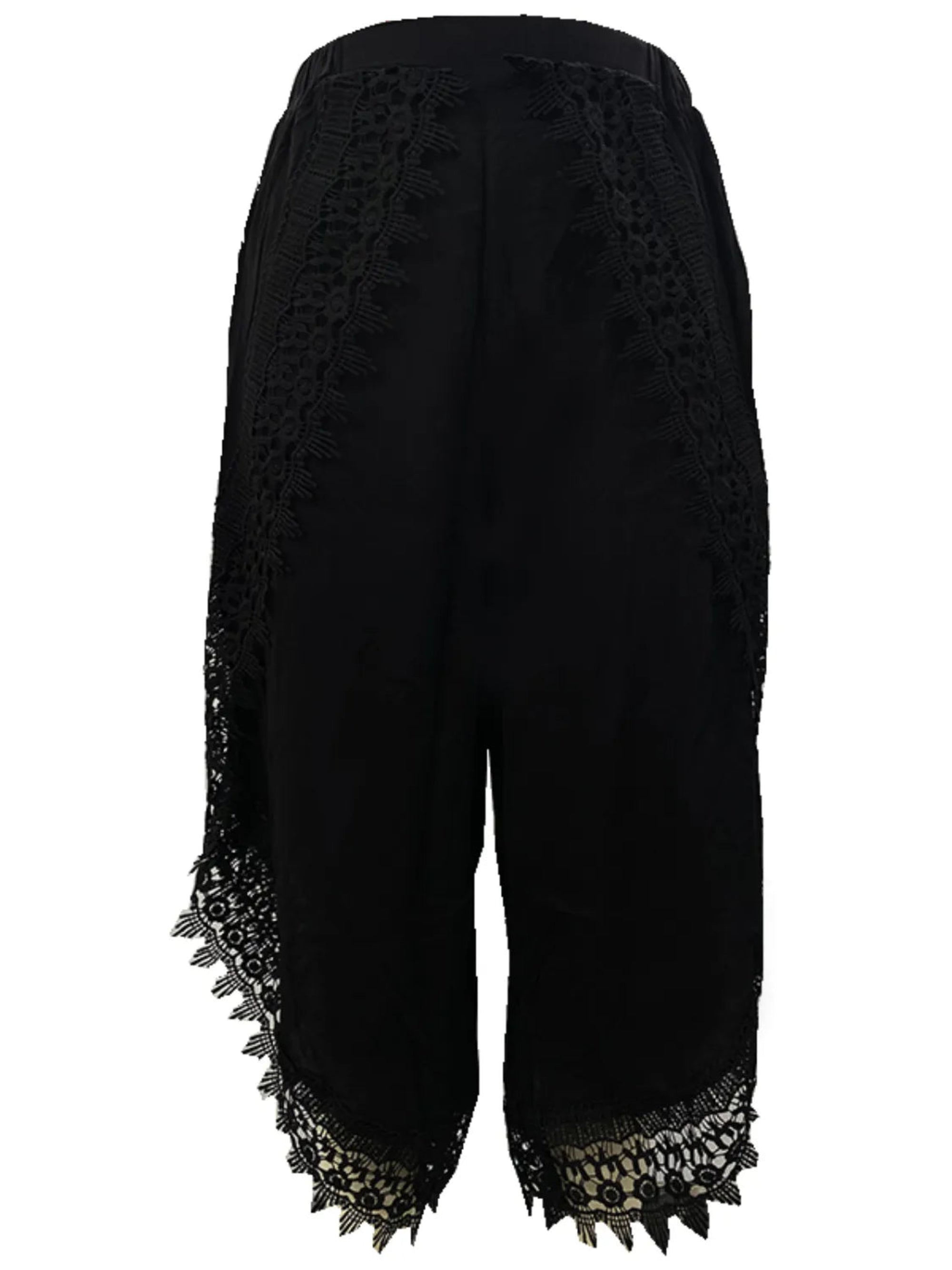 Full Size Lace Detail Wide Leg Pants