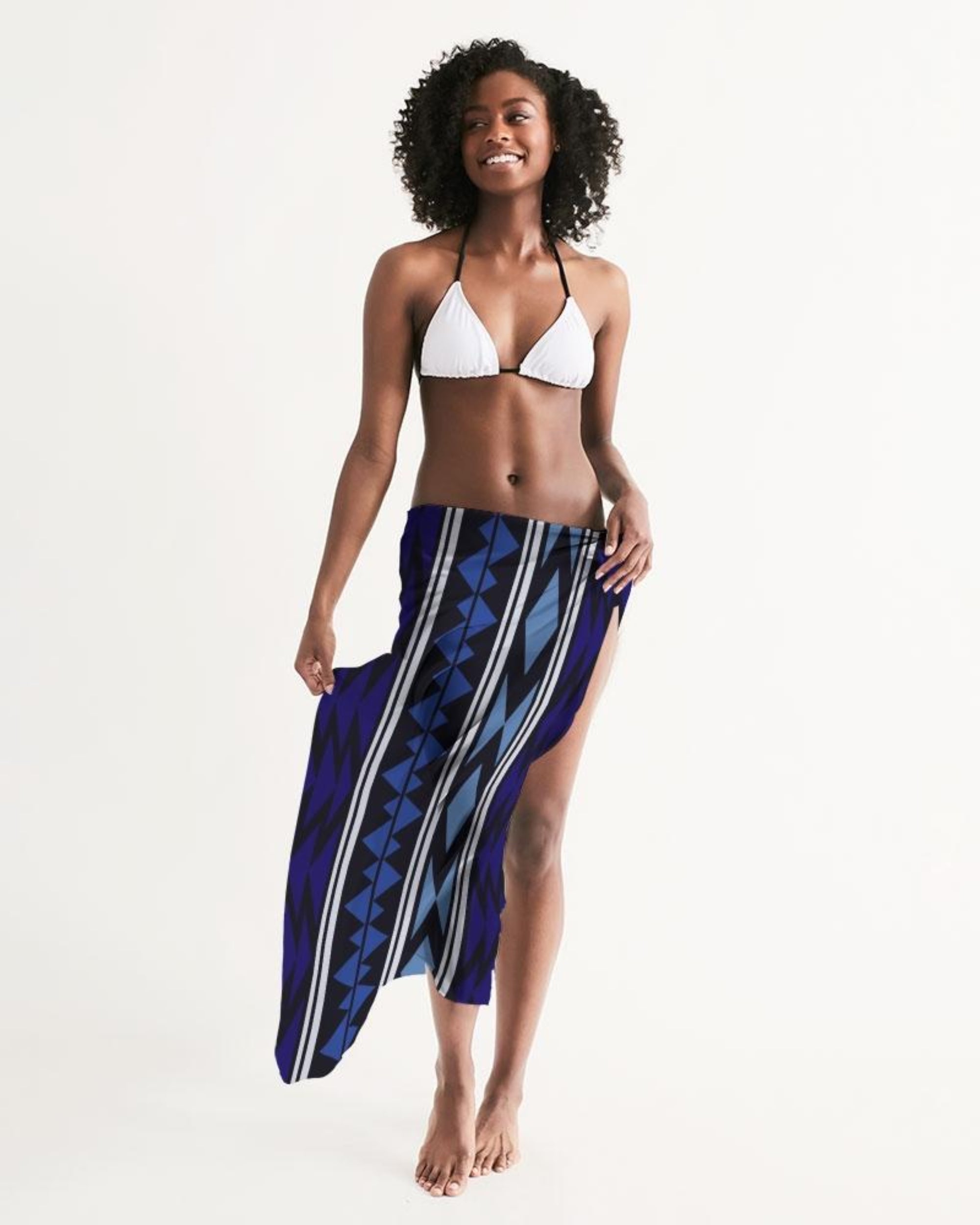 Sheer Bohemian Blue Swimsuit Cover Up