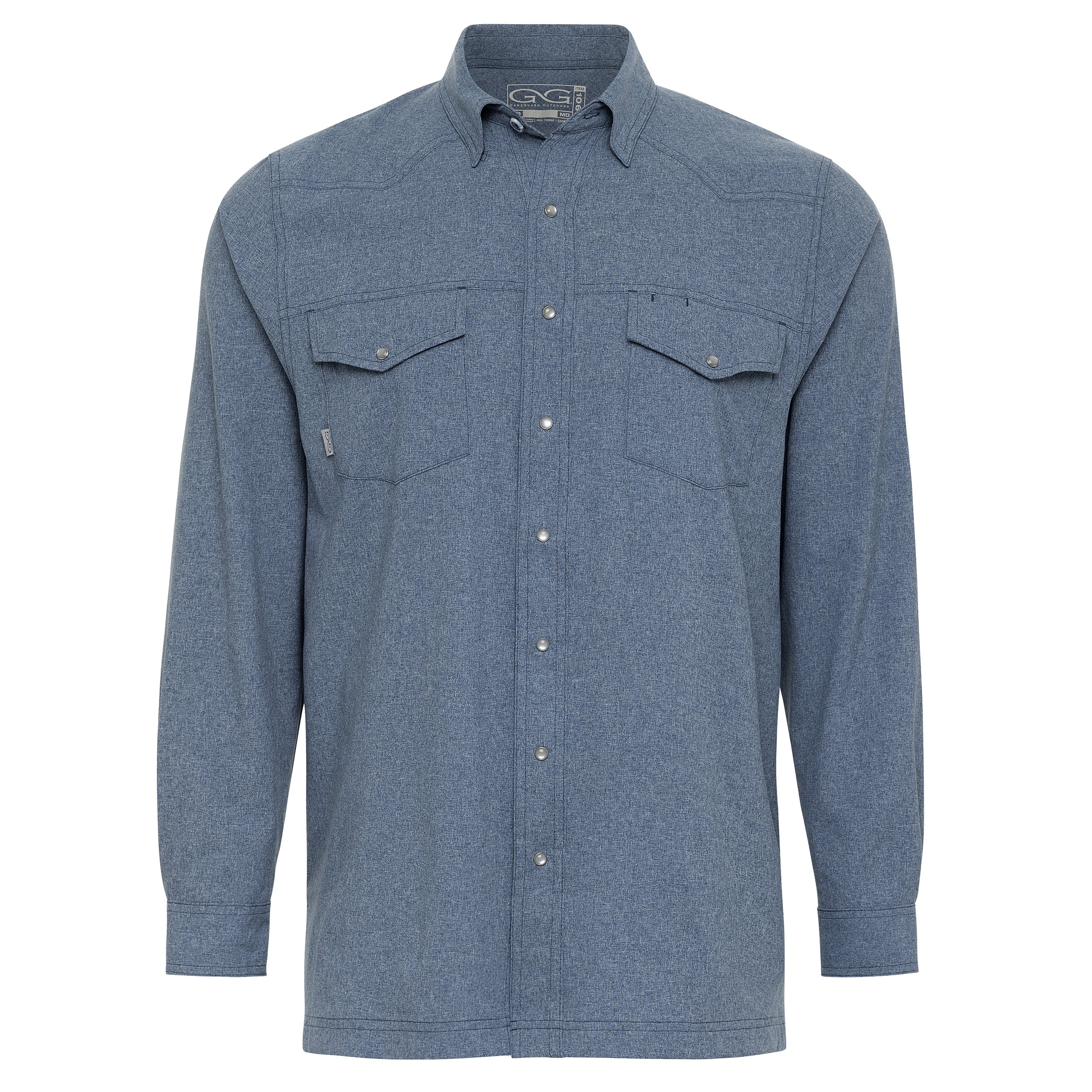 GameGuard Deep Water Pearl Snap Shirt Long Sleeve