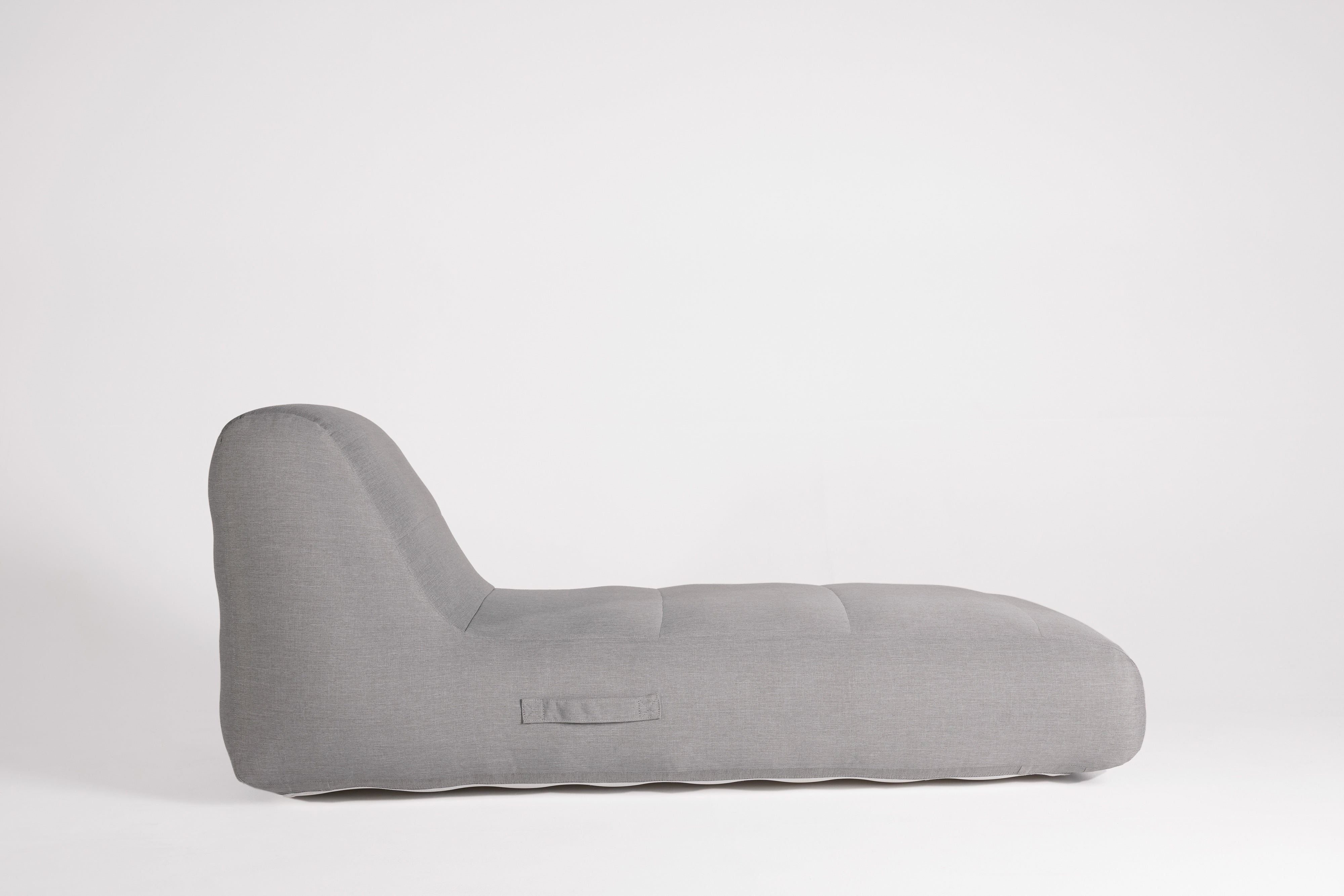 Gray inflatable sofa on a white background