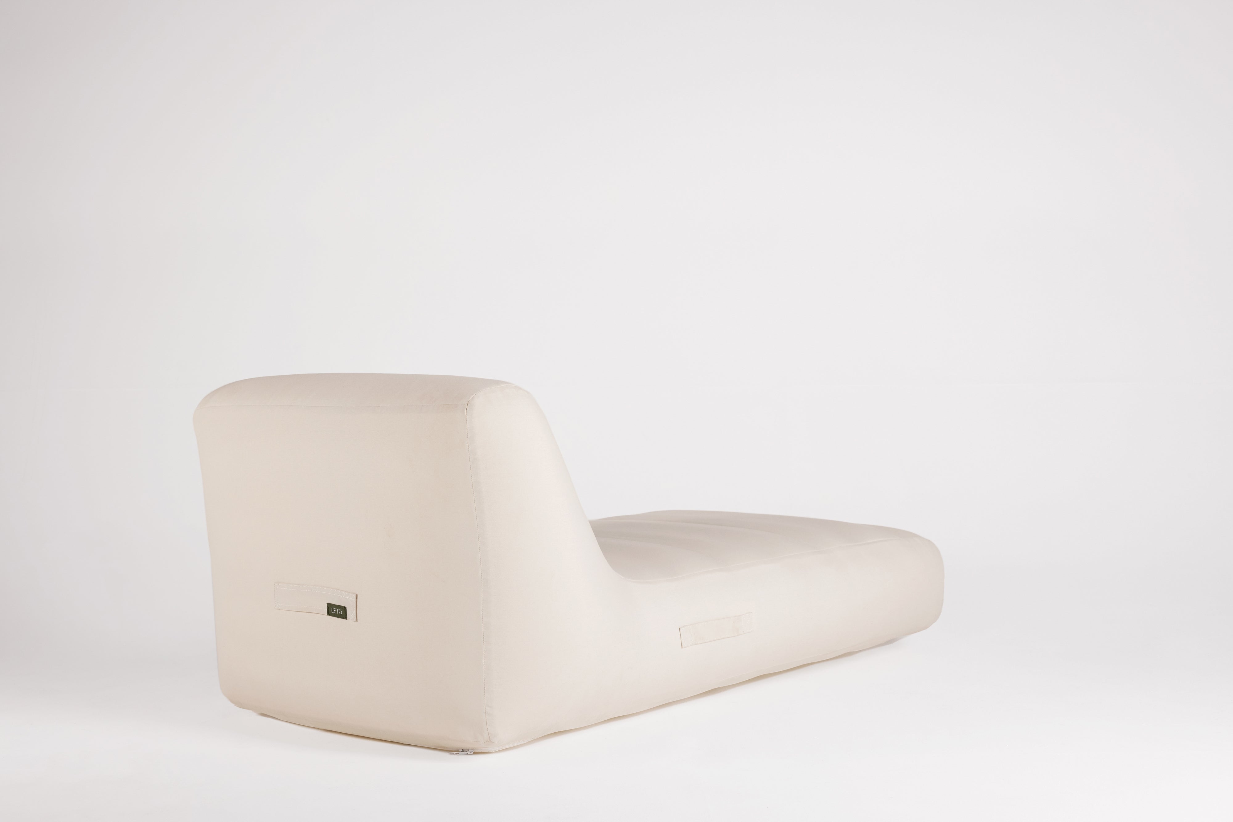White foam block on a white background