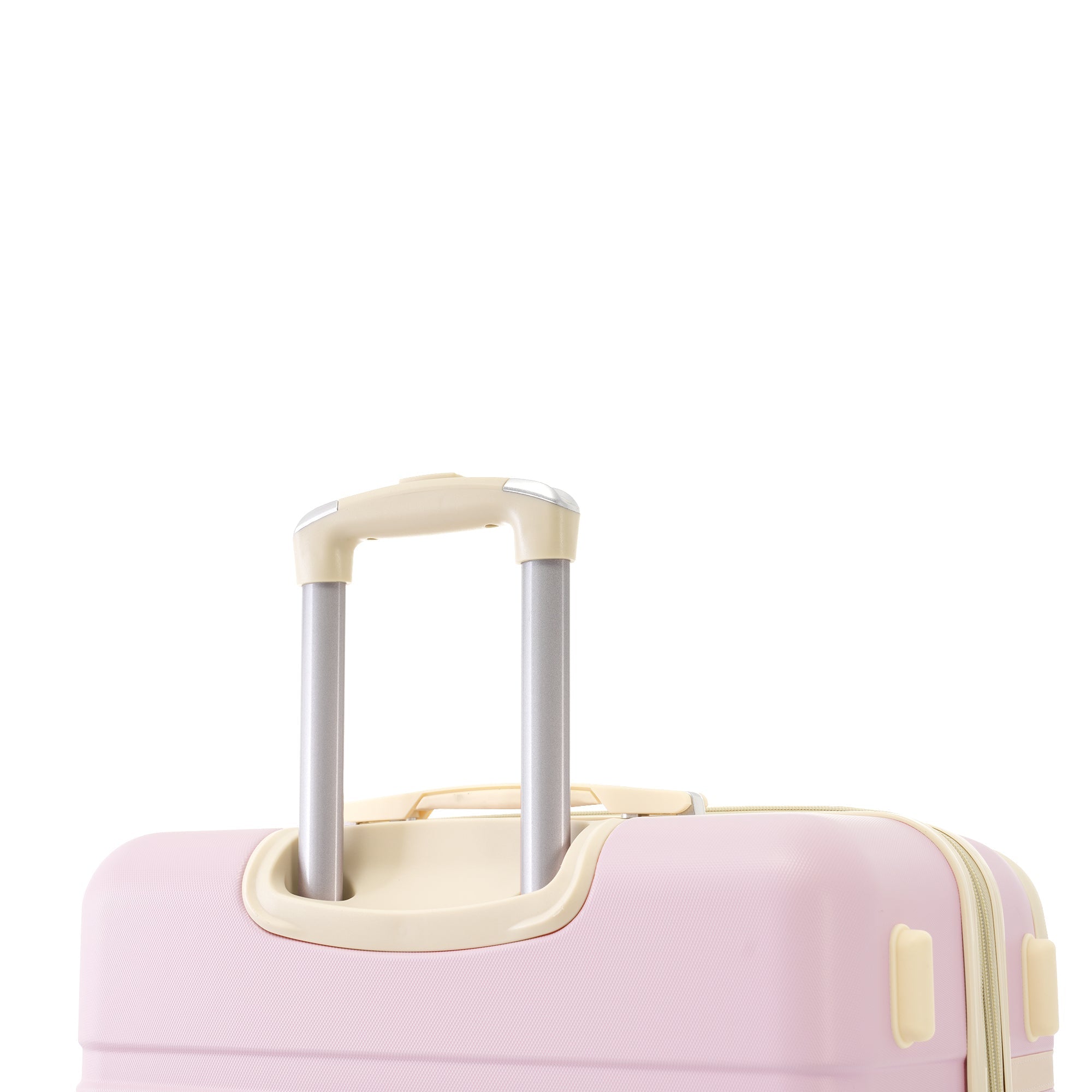 Pink Hardshell Luggage Set with Cosmetic Case 