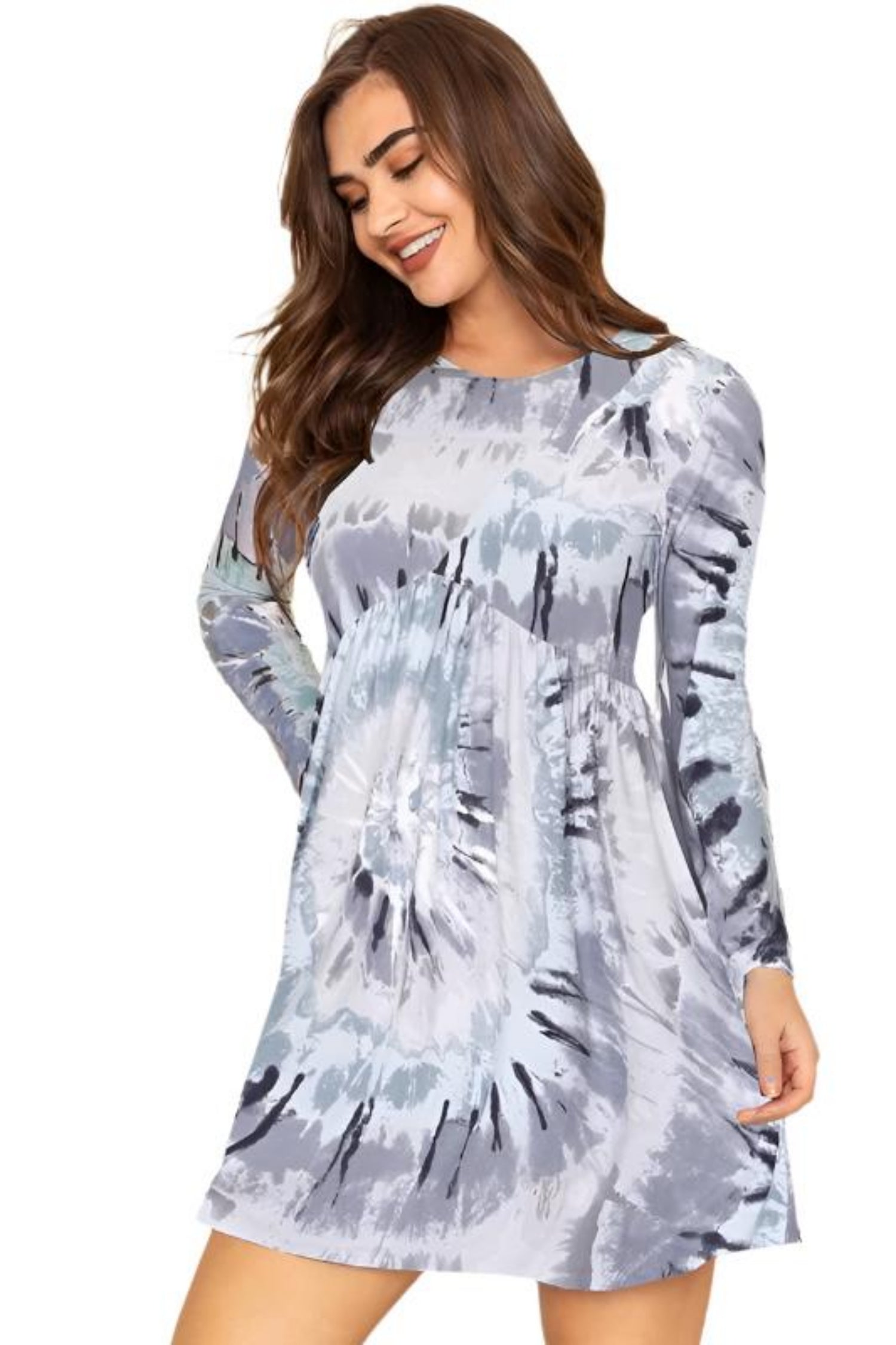 Cross Swirl Tie Dye Mini Dress