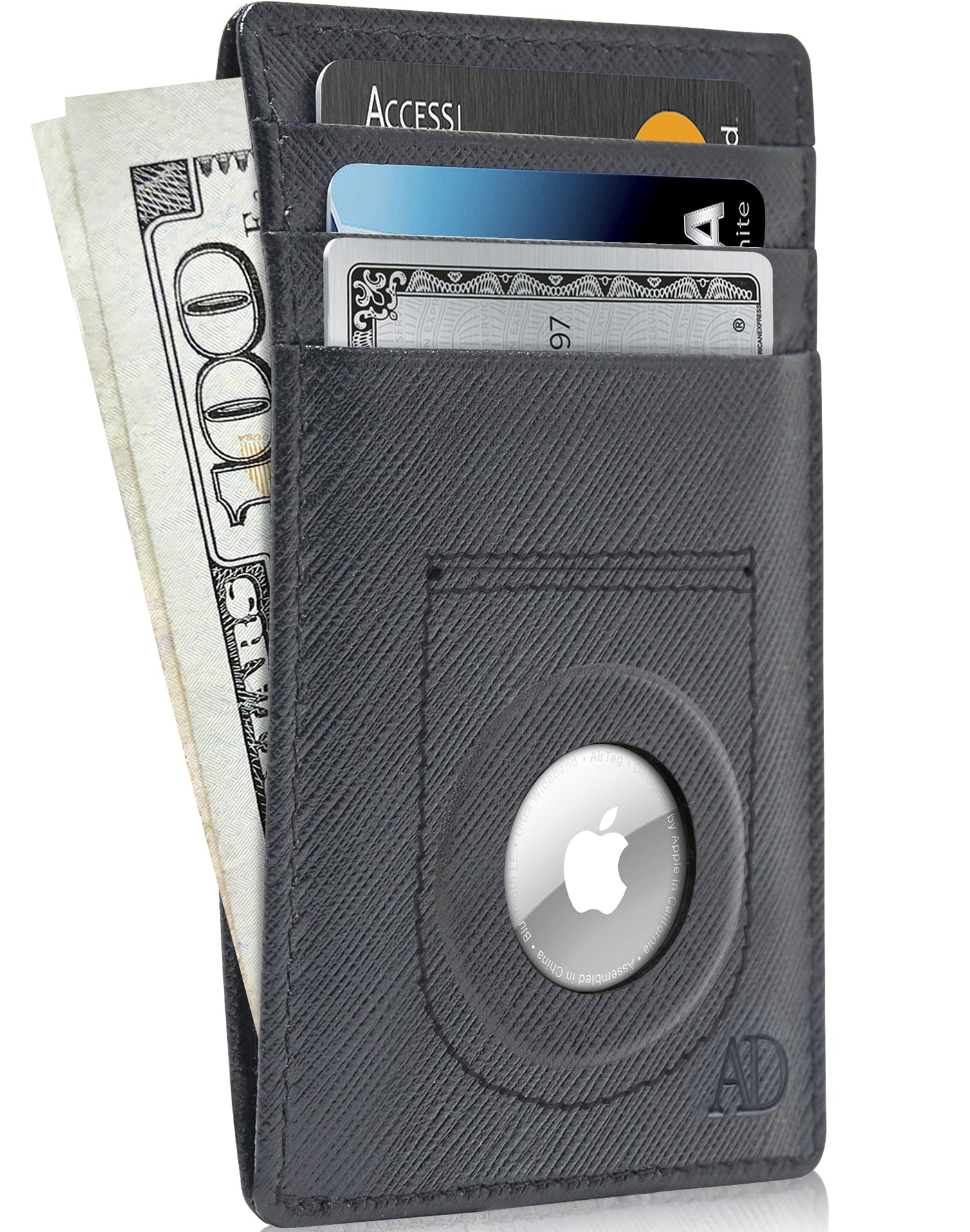 Slim Card Holder With Air Tag Holder