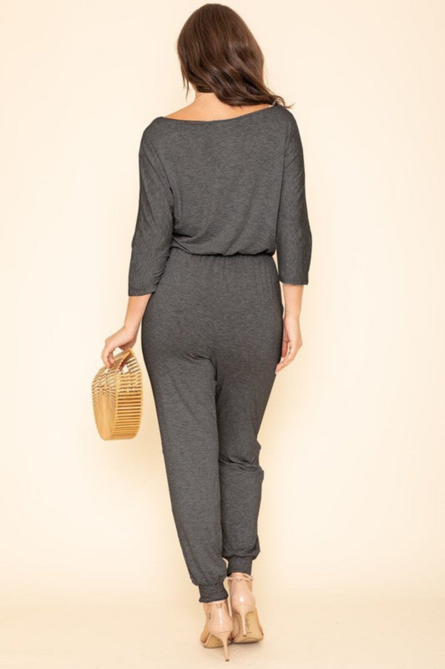 gray jumpsuit