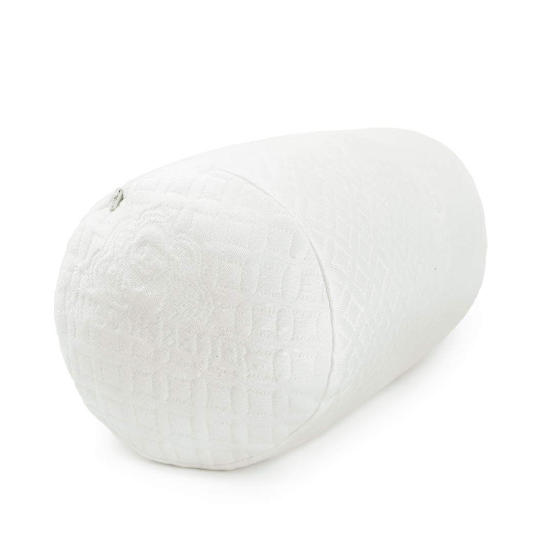 White textured ball of yarn on a white background