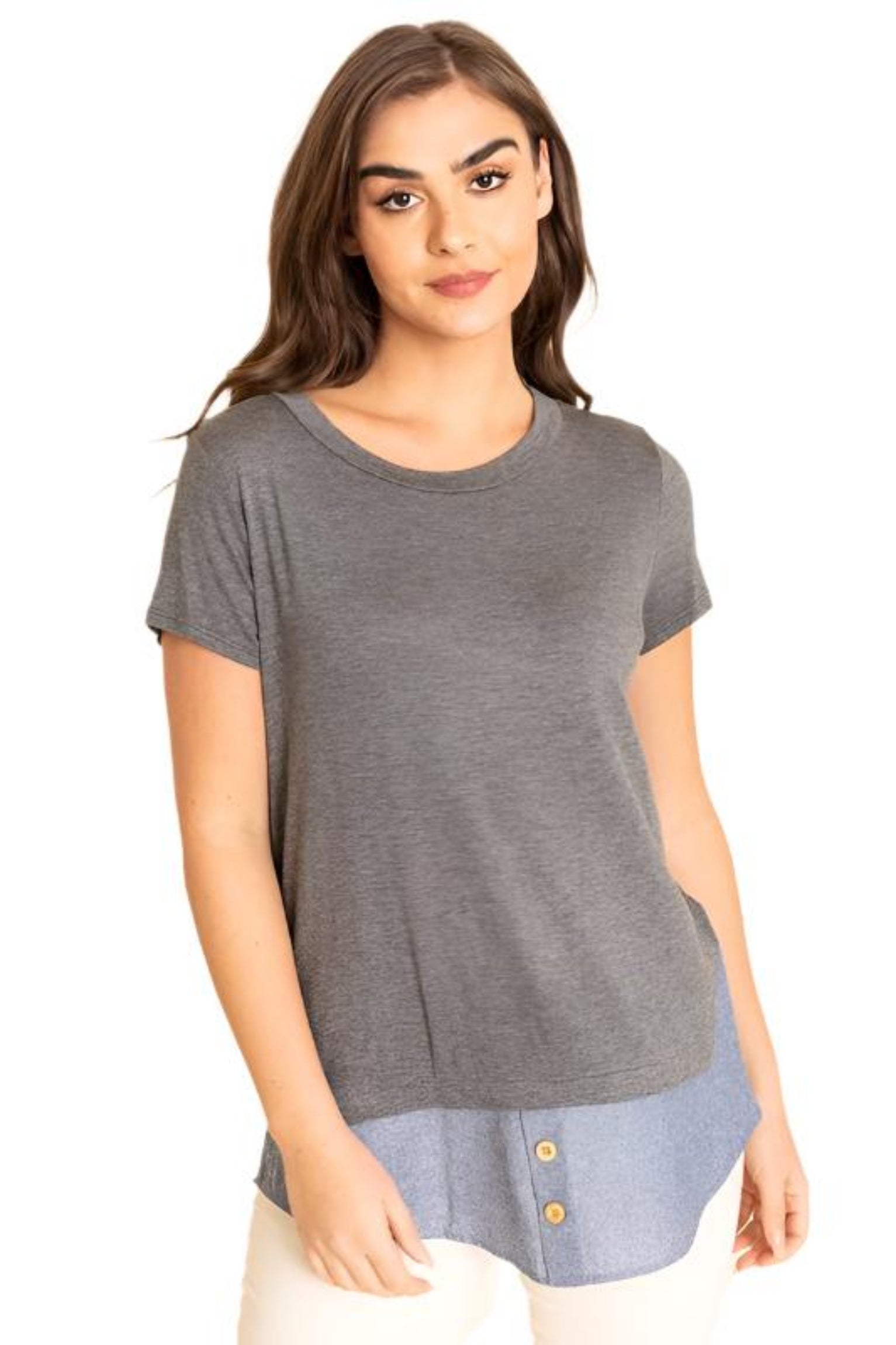 gray shirt