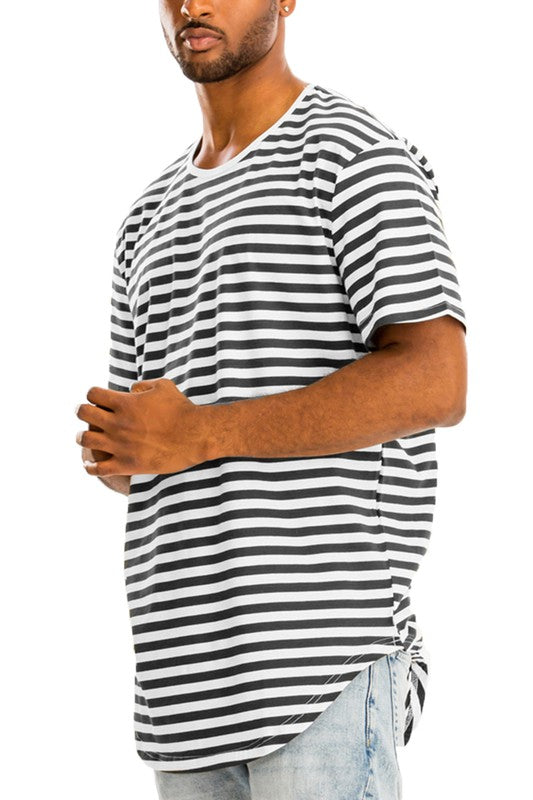 Striped Elongated T-Shirt