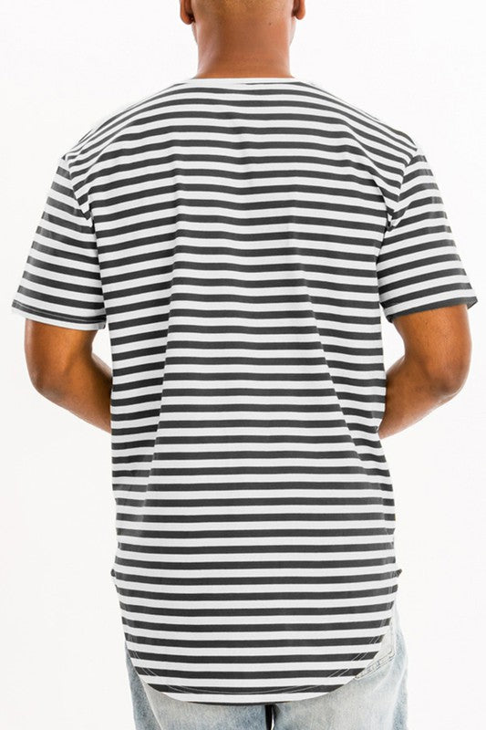 Striped Elongated T-Shirt