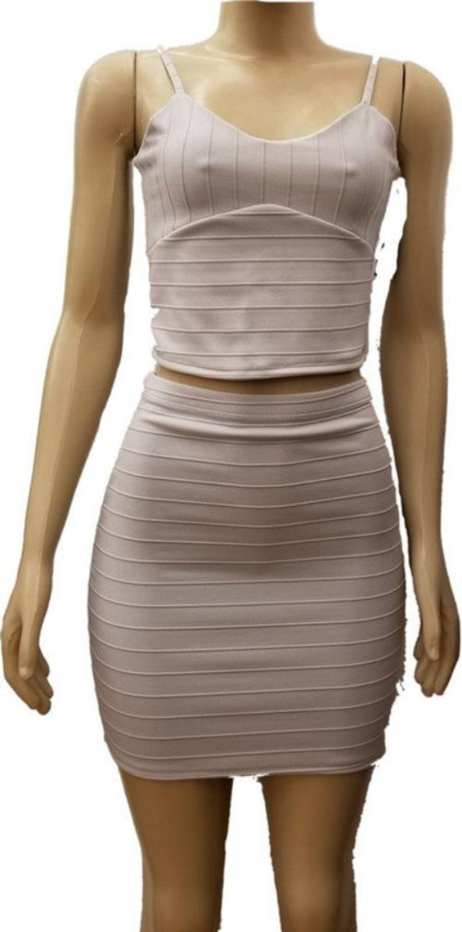 Bandage Crop Top and Skirt Set