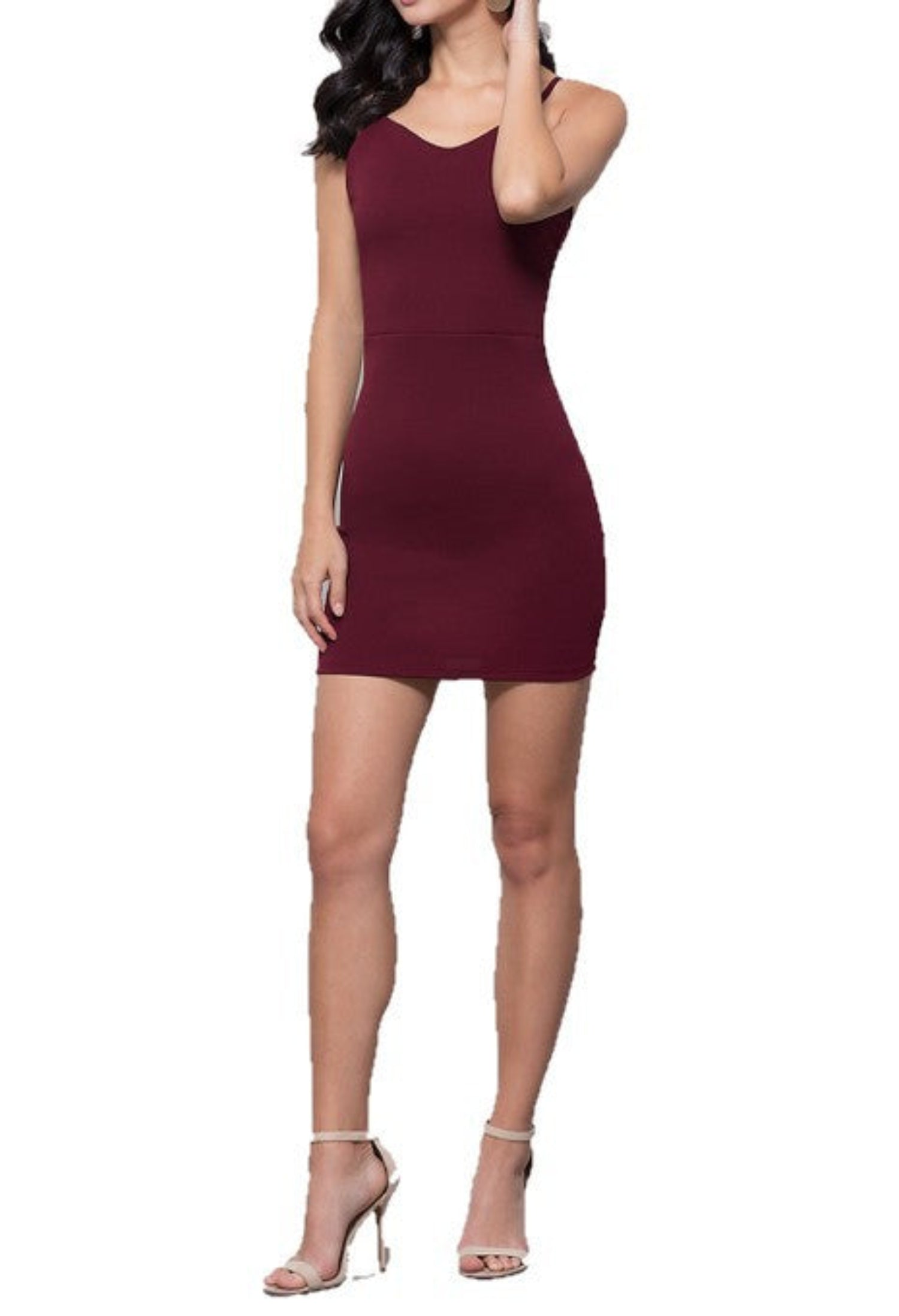 burgundy dress