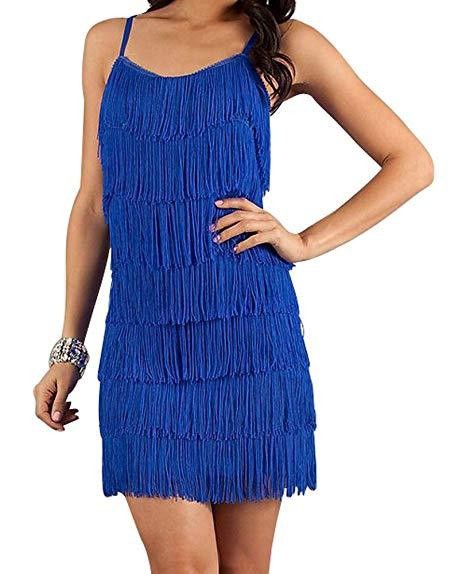 Short All Over Fringe Flapper Dress