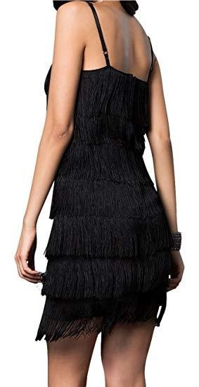 Short All Over Fringe Flapper Dress