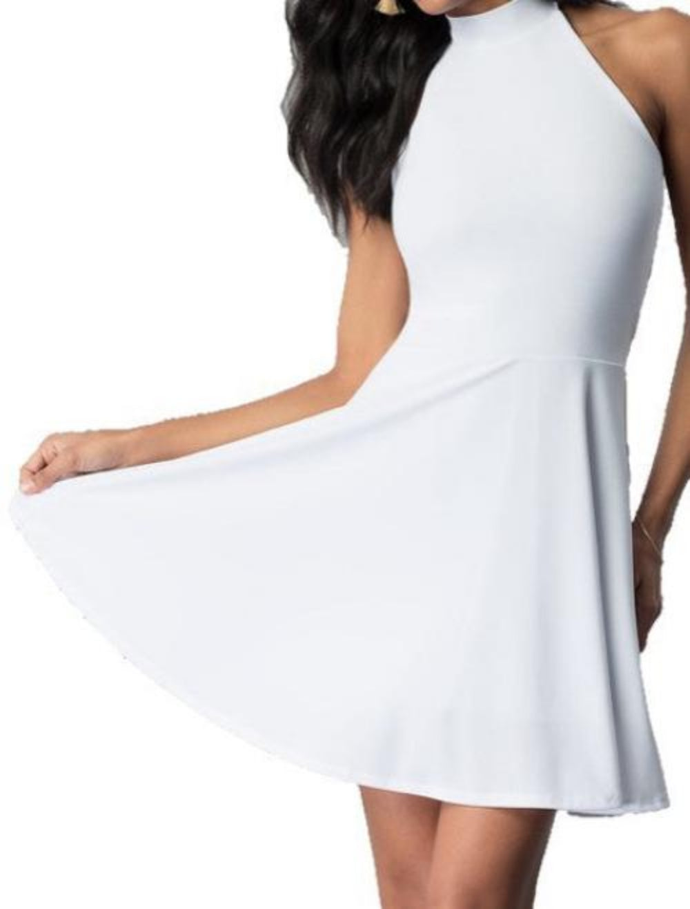 Halter Short Tie Back Dress