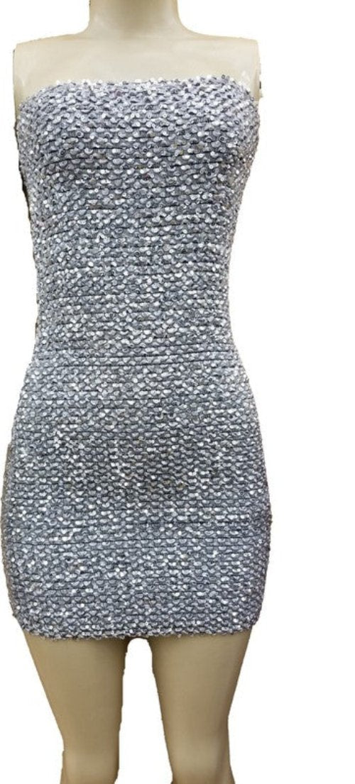 sequin Tube Mini Dress