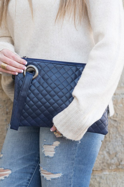 Quilted Wristlet Clutch - Sun of the Beach Boutique