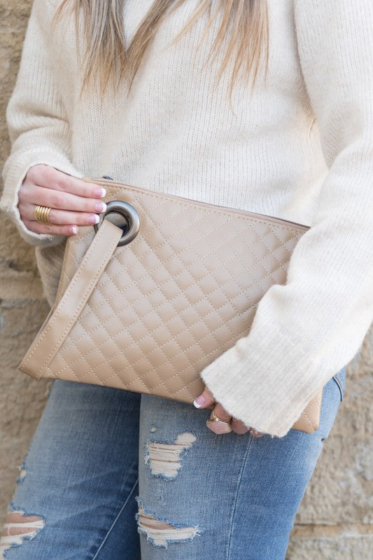 Quilted Wristlet Clutch - Sun of the Beach Boutique