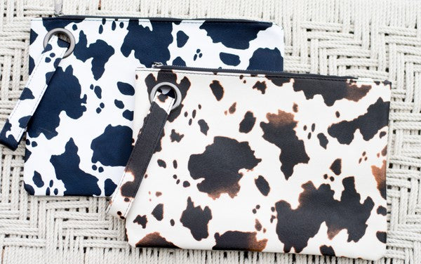 Cow Print Oversized Everyday Clutch - Sun of the Beach Boutique