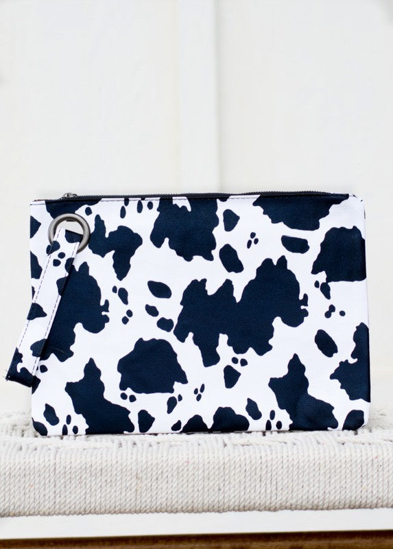 Cow Print Oversized Everyday Clutch - Sun of the Beach Boutique