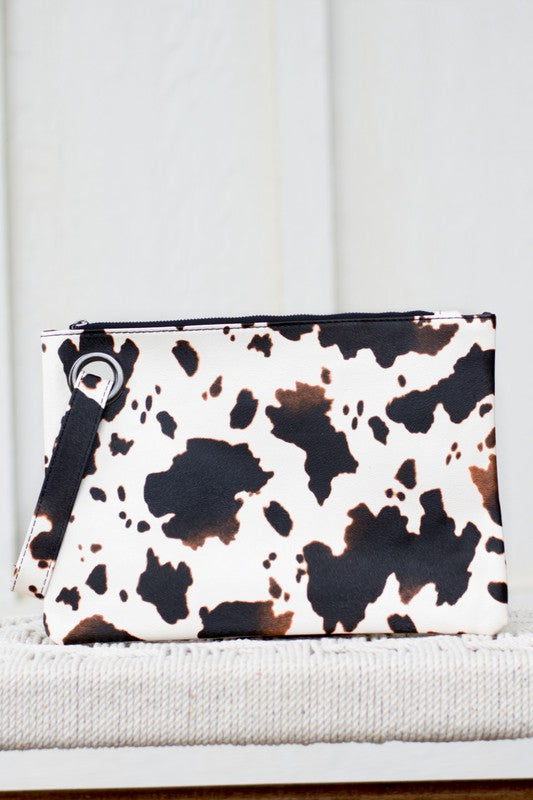 Cow Print Oversized Everyday Clutch - Sun of the Beach Boutique