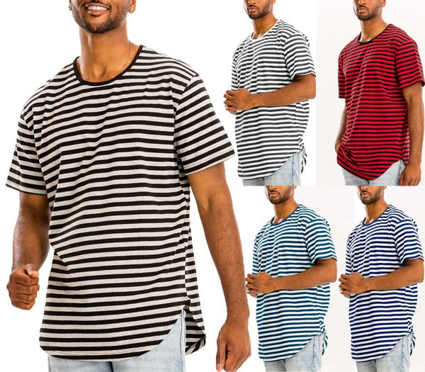 Striped Elongated T-Shirt