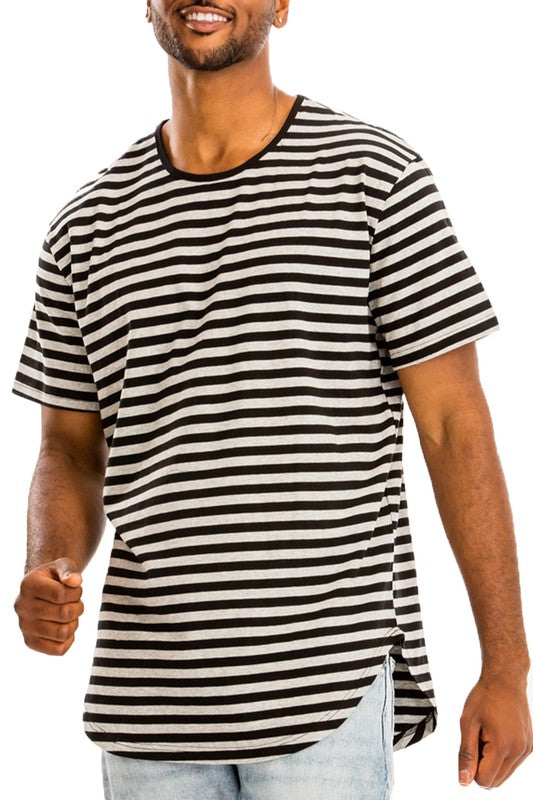 Striped Elongated T-Shirt